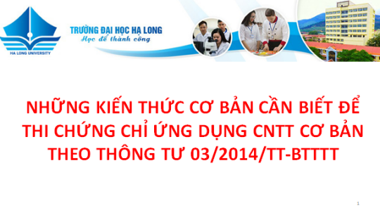 BÀI GIẢNG VỀ ỨNG DỤNG CNTT CƠ BẢN (PHẦN THI THỰC HÀNH)