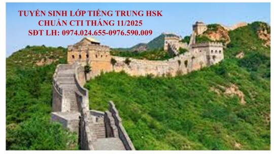 THÔNG BÁO TUYỂN SINH LỚP TIẾNG TRUNG HSK, LỚP LUYỆN THI NĂNG LỰC TIẾNG ANH BẬC 3 THÁNG 11/2025