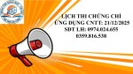 LỊCH THI CHỨNG CHỈ ỨNG DỤNG CNTT 21/12/2025
