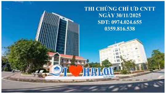 LỊCH THI CHỨNG CHỈ ỨNG DỤNG CNTT 30/11/2025