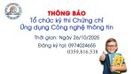 Danh sách cấp chứng chỉ Ứng dụng CNTT khóa thi ngày 05/10/2025