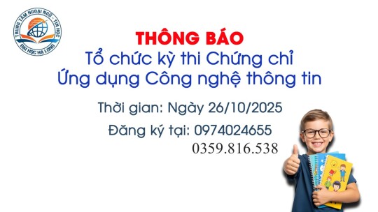 Danh sách cấp chứng chỉ Ứng dụng CNTT khóa thi ngày 05/10/2025