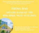 Thông báo thi chứng chỉ tiếng Trung quốc tế HSK, HSKK (trên giấy), đợt 07.12.2025