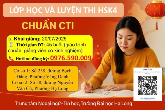 TUYỂN SINH LỚP HSK4 – CHUẨN CTI THÁNG 7/2025