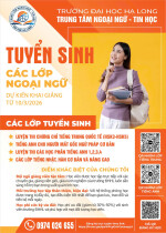 TUYỂN SINH CÁC LỚP NGOẠI NGỮ THÁNG 3/2026 